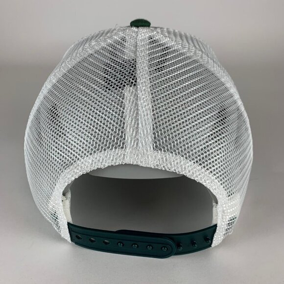 Caddy Splash Mens Green White Snapback Trucker Hat - Picture 3 of 5